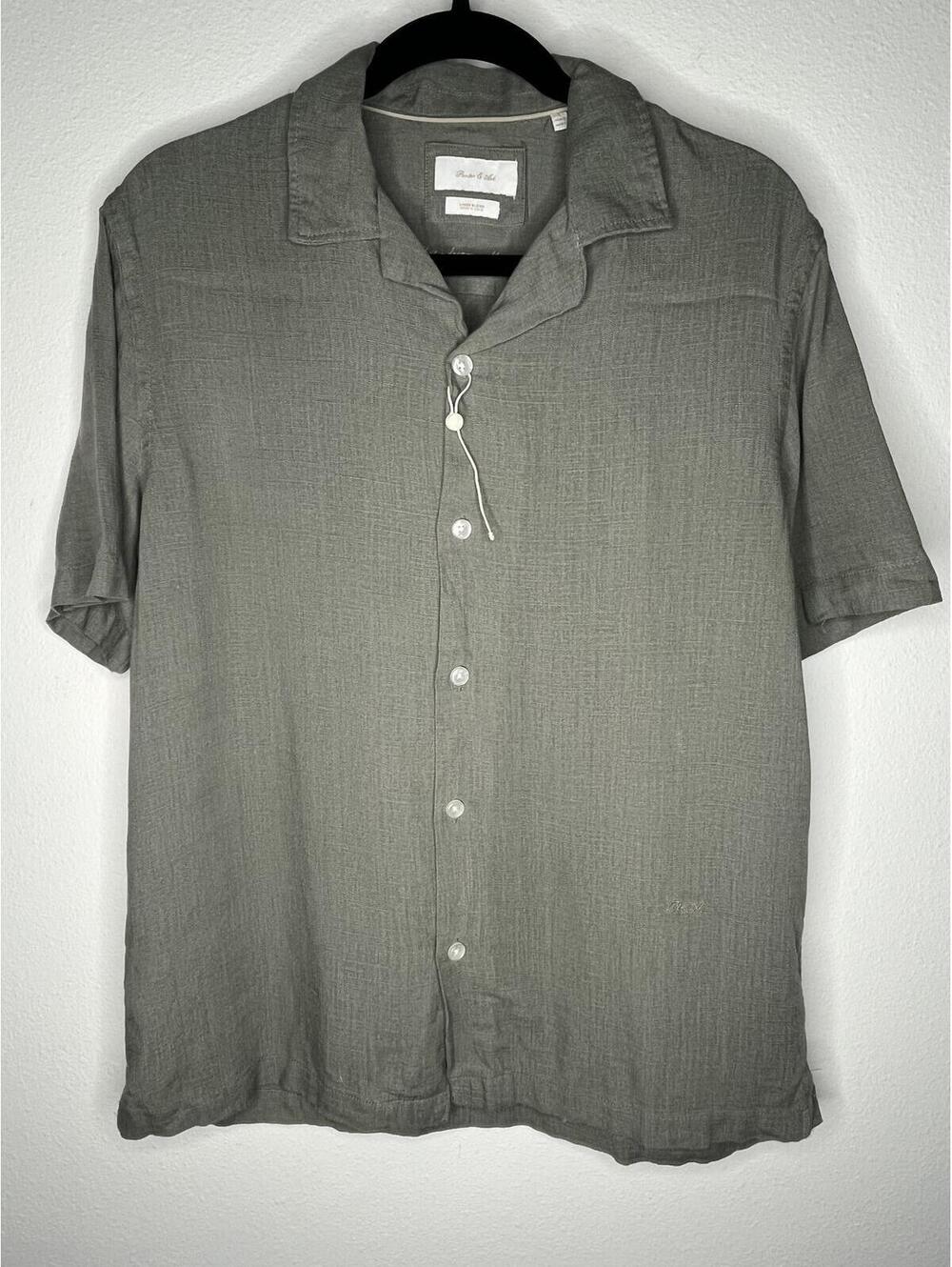 NWOT Porter & Ash Men's Green Button Down Shirt Size Small